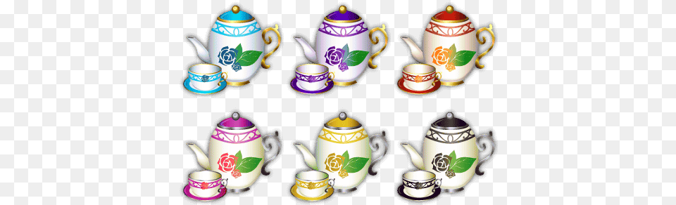 Tea Set Set Tea, Art, Cookware, Porcelain, Pot Png