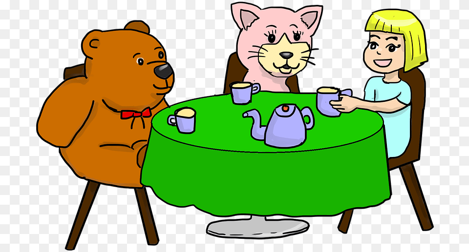 Tea Tea Party Playing Toy Pretend Imaginary Cartoon, Table, Baby, Person, Furniture Png