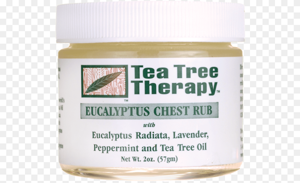 Tea Tree Therapy Eucalyptus Chest Rub 2 Oz Cream Fruit, Food, Bottle, Can, Tin Free Png Download