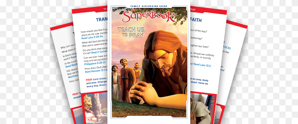 Teach Us To Pray Superbook Teach Us To Pray, Adult, Advertisement, Book, Female Free Png