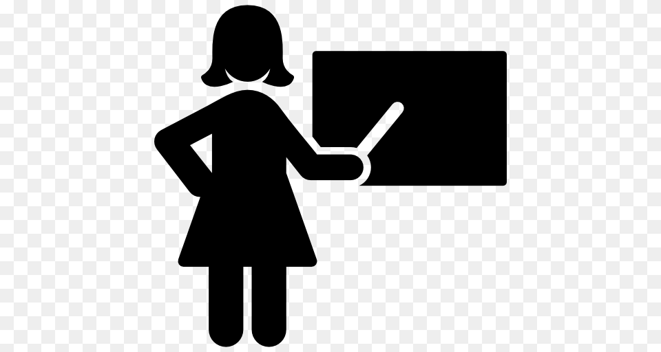 Teacher, Silhouette, Stencil, Adult, Female Png Image