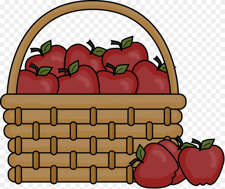 Teacher Apple Allpix Club Apples In A Basket Clipart, Bulldozer, Food, Machine, Produce Free Png