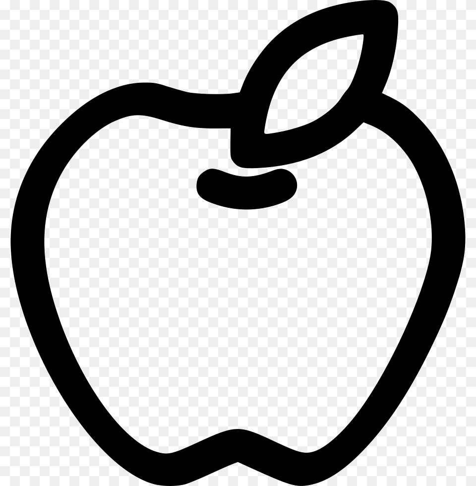 Teacher Clip Art Black And White Apple With Background, Food, Fruit, Plant, Produce Free Png
