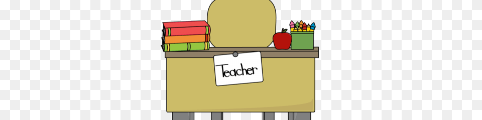 Teacher Desk Clipart Teacher Clip Art Borders Teachers Desk Clip, Furniture, Table, Text Png