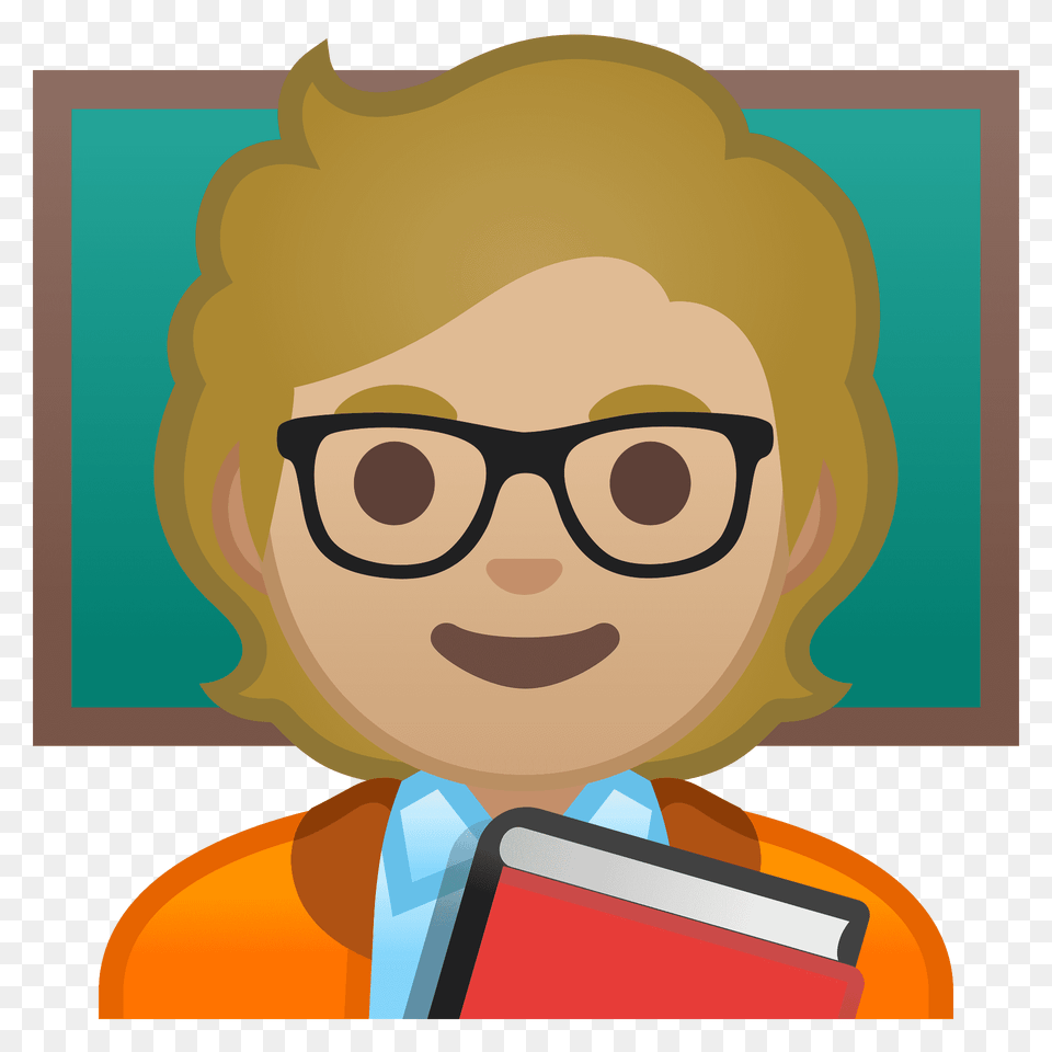 Teacher Emoji Clipart, Accessories, Portrait, Photography, Person Png