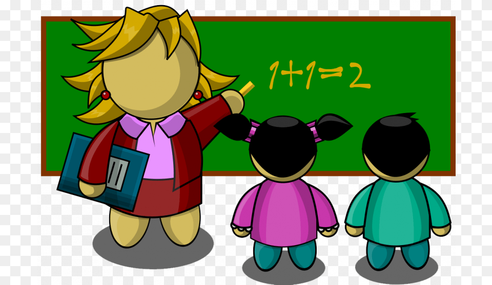 Teacher Helping Student With Math Clipart Math Clipart, Book, Comics, Publication, Baby Png