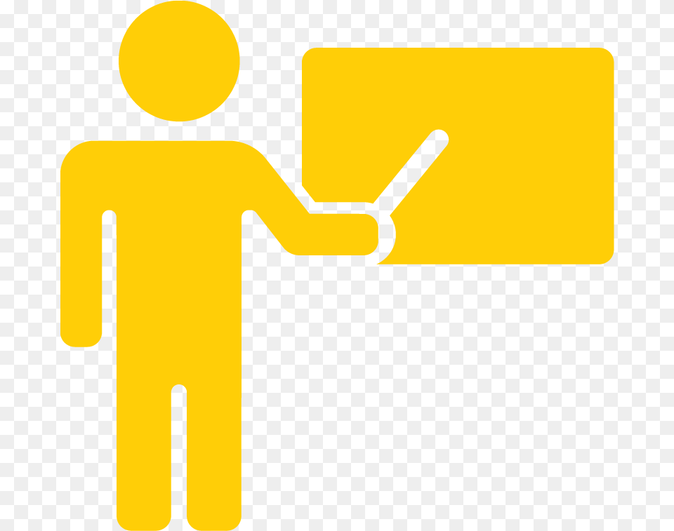 Teacher Icon Grey Workshop Icon Yellow, Sign, Symbol Free Png