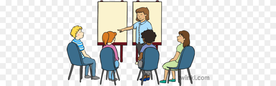 Teacher Pointing To People Illustration Twinkl Conversation, Adult, Person, Female, Woman Free Transparent Png