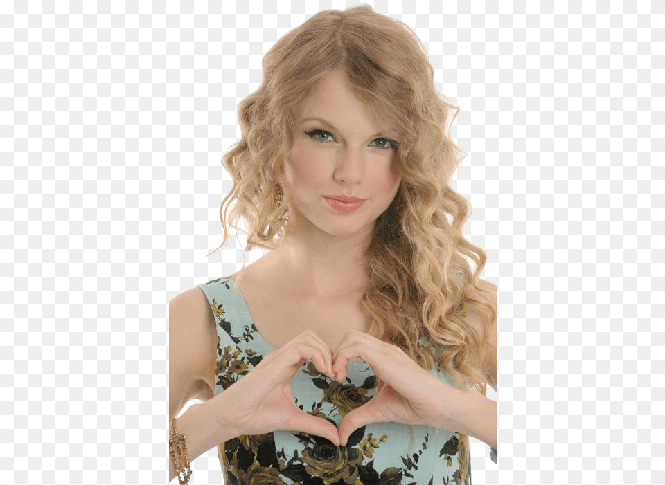 Teacher Says He39ll Shake Off Finals If Taylor Calls Taylor Swift Making A Heart, Blonde, Hair, Person, Face Free Png Download