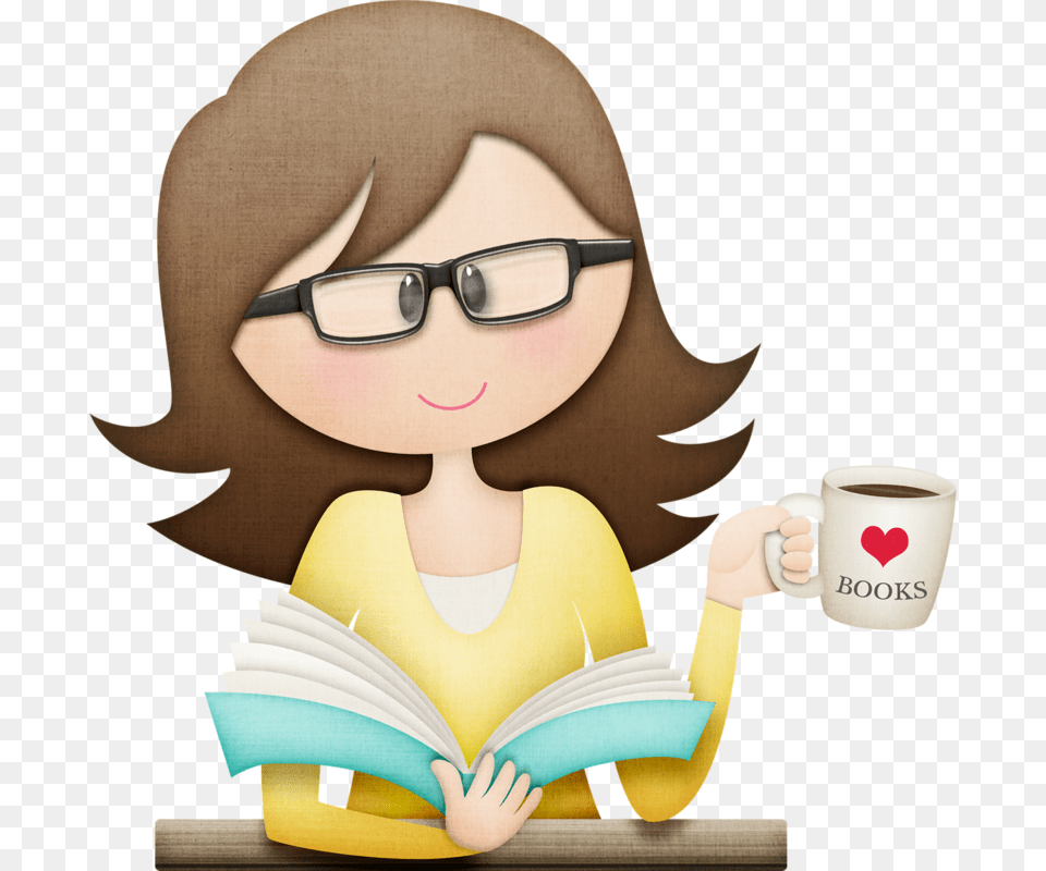 Teacher With Glasses Clip Art, Accessories, Reading, Person, Publication Png Image