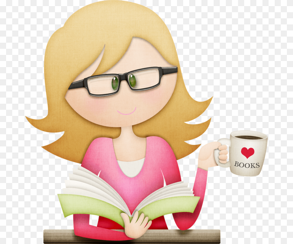 Teacher With Glasses Clip Art, Accessories, Person, Reading, Baby Png Image