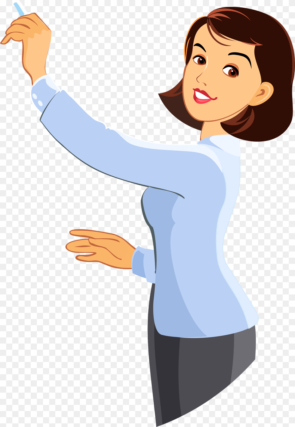 Teacher Woman Cartoon Transparent Background Teacher Clipart, Sleeve, Clothing, Long Sleeve, Adult Png