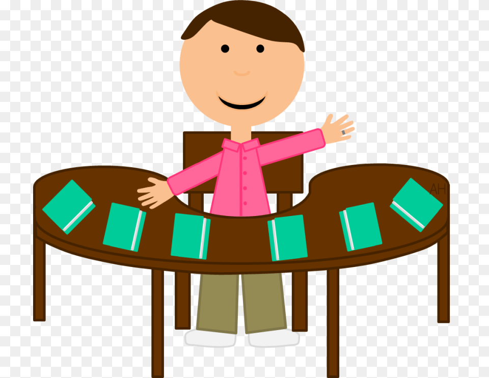 Teacher Working, Table, Furniture, Person, Baby Png Image