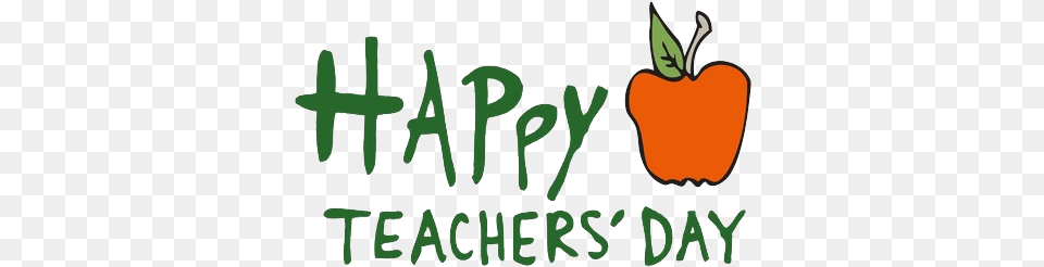Teachers Day Computer File Happy Teachers Day Word Art, Food, Produce, Pepper, Plant Free Png Download