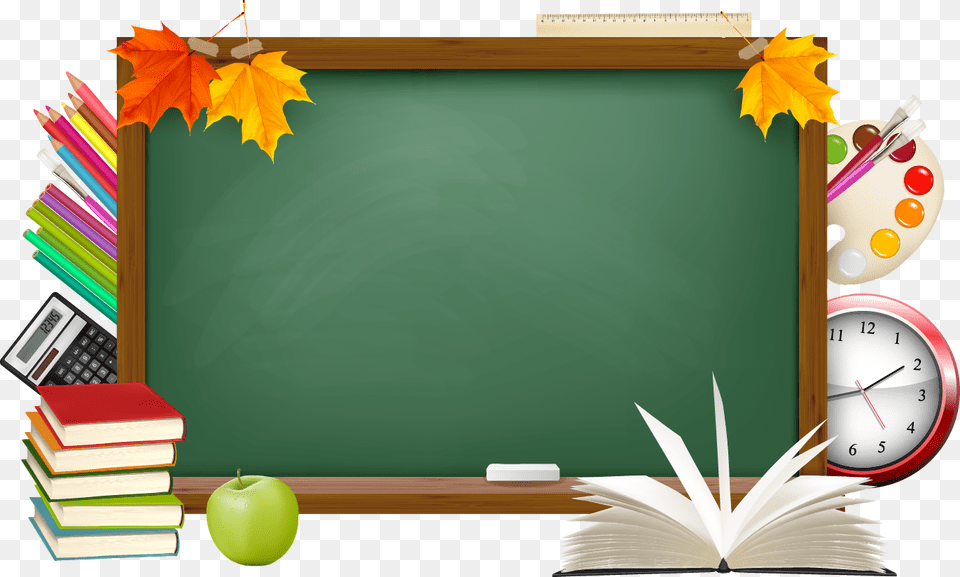 Teachers Day Frame Design, Blackboard, Leaf, Plant Png Image