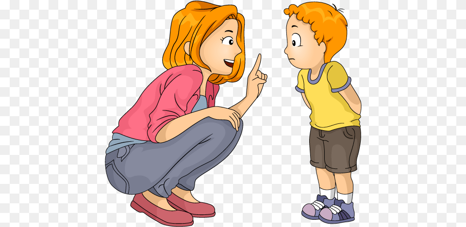 Teaching Cartoon Mother Talking To Son Clipart, Publication, Book, Comics, Adult Png