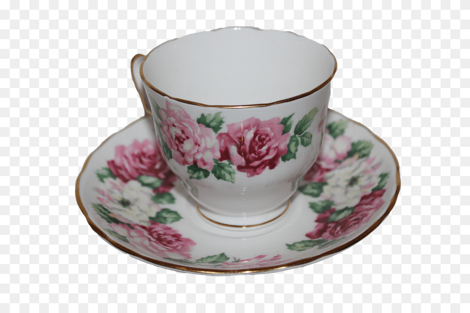 Teacup Cup, Saucer, Flower, Plant Png