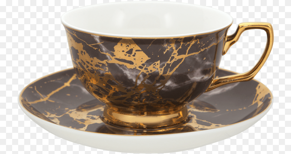 Teacup Black Tourmaline Cristina Re Kopp, Cup, Saucer, Beverage, Coffee Free Png Download