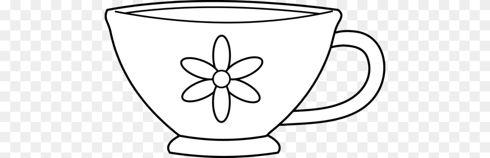 Teacup Clipart Black And White Clipart Cup Clipart Black And White, Animal, Fish, Sea Life, Shark Free Png Download