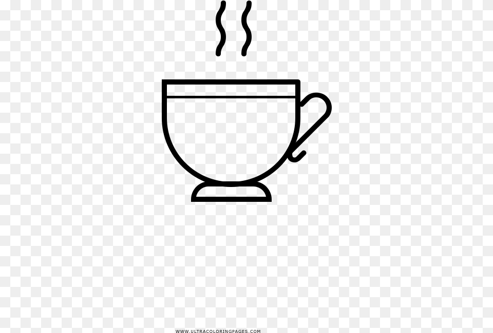 Teacup Coloring, Gray Free Png