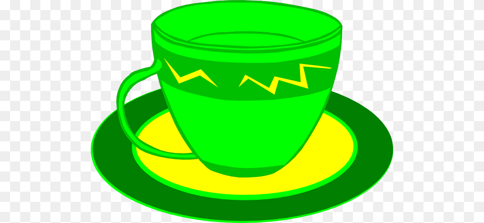 Teacup Yellow Green Clip Art, Saucer, Cup, Beverage, Coffee Free Transparent Png