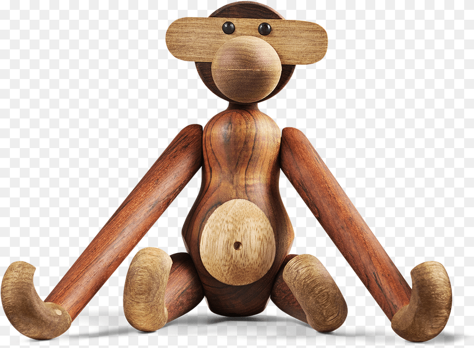 Teak And Limba Kay Bojesen Wooden Animals Monkey Medium Teaklimba, Wood, Furniture, Mace Club, Weapon Png