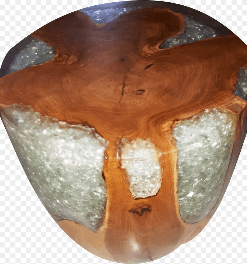Teak Root Amp Cracked Resin Round Stool Silver Grey Coffee Table, Accessories, Gemstone, Jewelry, Ornament Free Transparent Png
