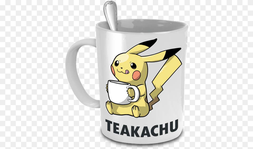 Teakachu Mug, Cup, Cutlery, Beverage, Coffee Png