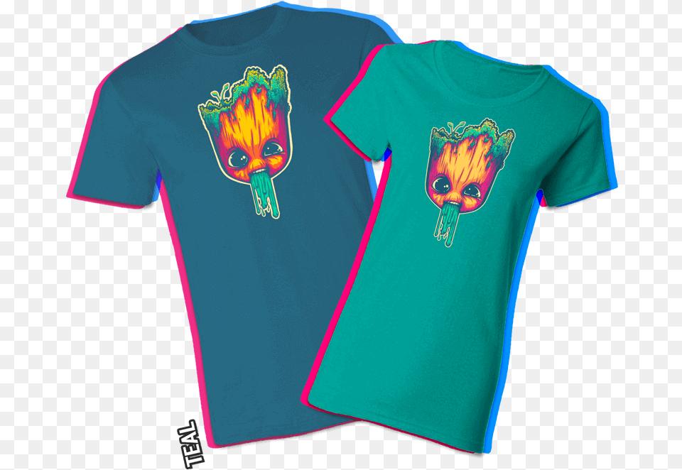 Teal Active Shirt, Clothing, T-shirt Free Png