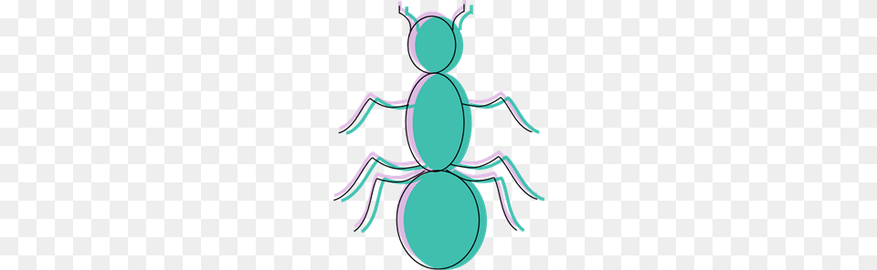 Teal And Purple Ant Silhouette Clip Art For Web, Animal, Insect, Invertebrate, Baby Free Transparent Png