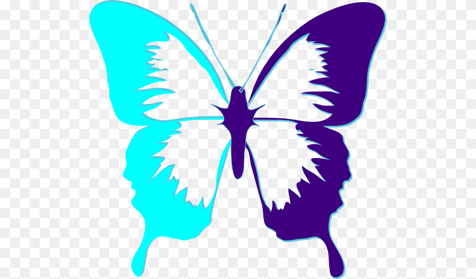 Teal And Purple Butterfly, Stencil, Person, Art, Graphics Free Png
