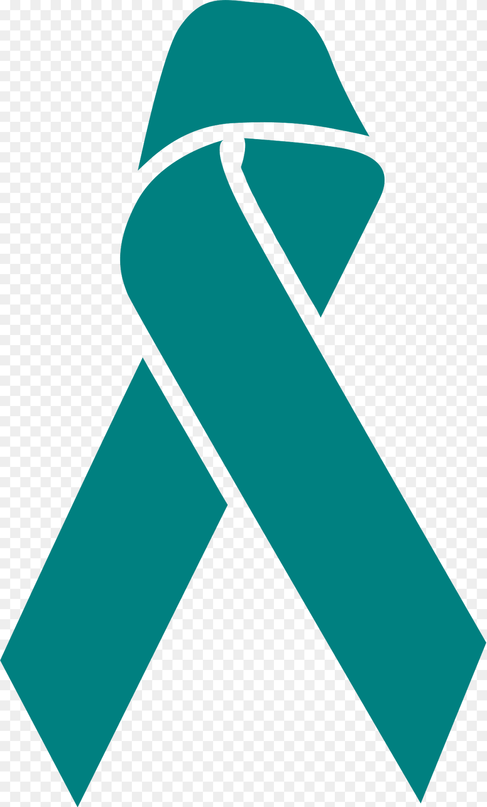 Teal Awareness Ribbon Ptsd Ovarian Clipart, Person, Symbol, Accessories, Formal Wear Free Transparent Png