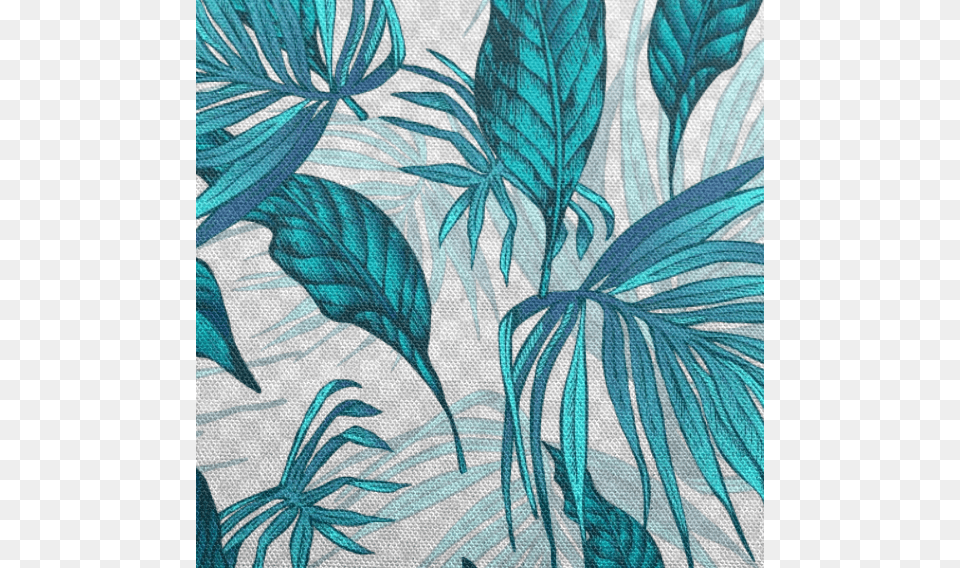 Teal Blue Tropical Leaves 20 Exotic Background, Pattern, Plant, Home Decor, Linen Free Transparent Png