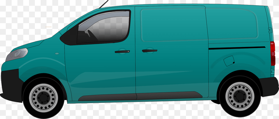 Teal Colored Van Clipart, Transportation, Vehicle, Bus, Minibus Free Transparent Png