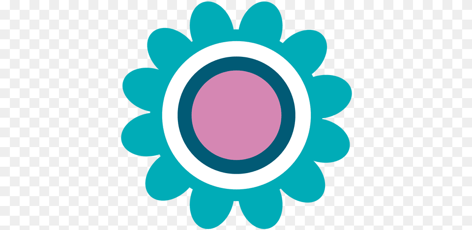 Teal Flower Icon Transparent Flower Icon, Person Free Png