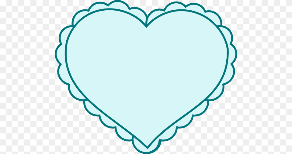 Teal Heart With Lace Outline Clip Art, Dynamite, Weapon Free Png Download