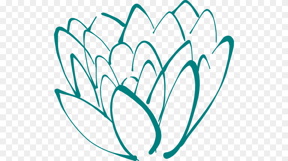 Teal Lotus Clip Art At Clker Lotus Flower Pen Drawing, Plant, Ammunition, Grenade, Weapon Png Image