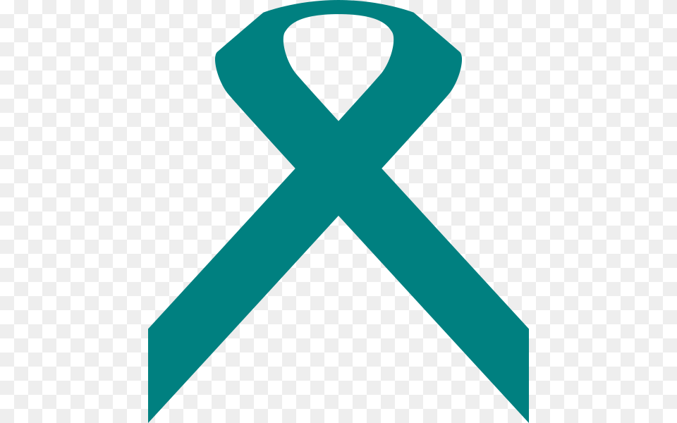 Teal Ribbon I Made In And Transparent That You Can Obsessivecompulsive Disorder, Green, Gray Free Png Download