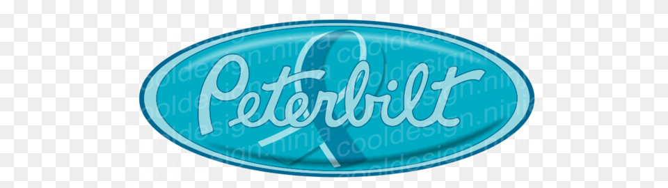 Teal Ribbon Peterbilt Emblem Skins Peterbilt Badge, Oval, Nature, Outdoors, Sea Png Image