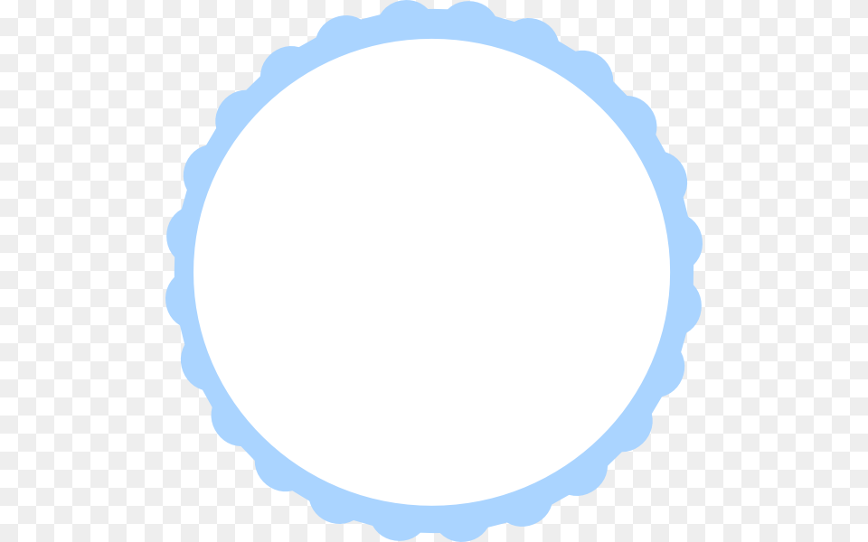 Teal Scallop Circle Frame Clip Art, Oval Png Image