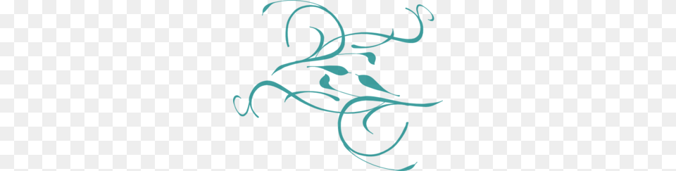 Teal Scrollwork Clip Art, Handwriting, Text, Pattern Free Transparent Png