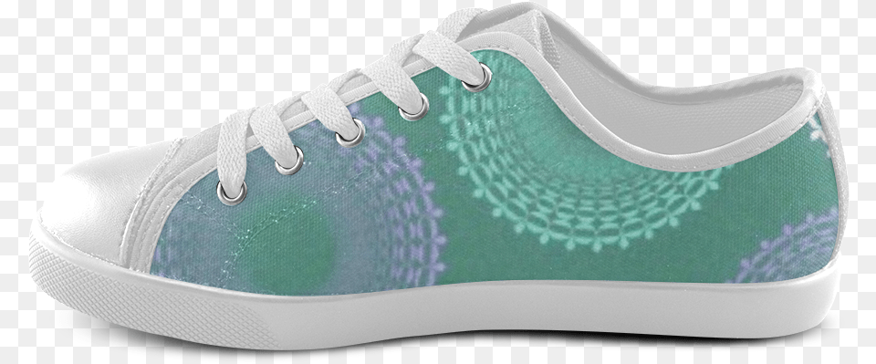 Teal Sea Foam Green Lace Doily Canvas Kid S Shoes Skate Shoe, Clothing, Footwear, Sneaker Png