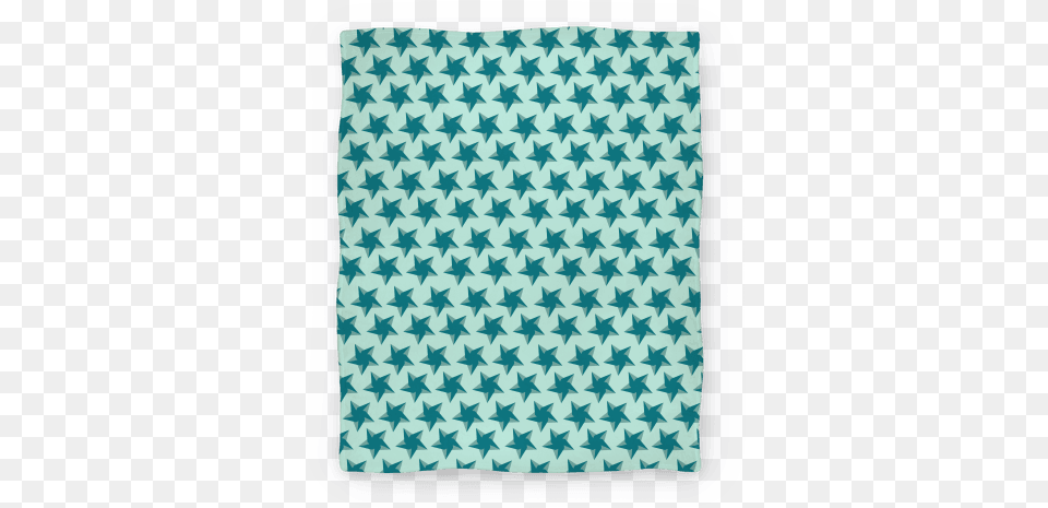 Teal Star Pattern Blankets Lookhuman Star Pattern Blanket, Cushion, Home Decor, Flag Png Image
