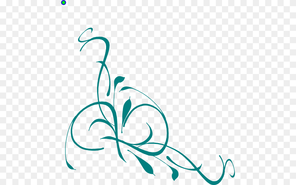 Teal Swirls, Art, Floral Design, Graphics, Pattern Free Png Download