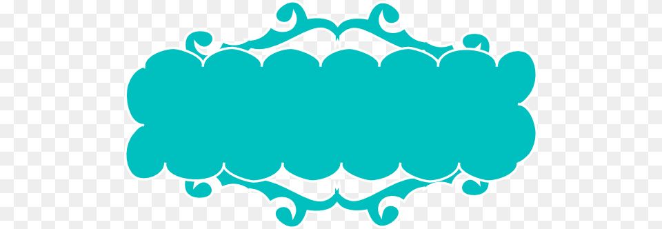 Teal Swirly Banner Clip Art At Clker Teal Banner Clip Art, Pattern, Accessories, Animal, Fish Png Image