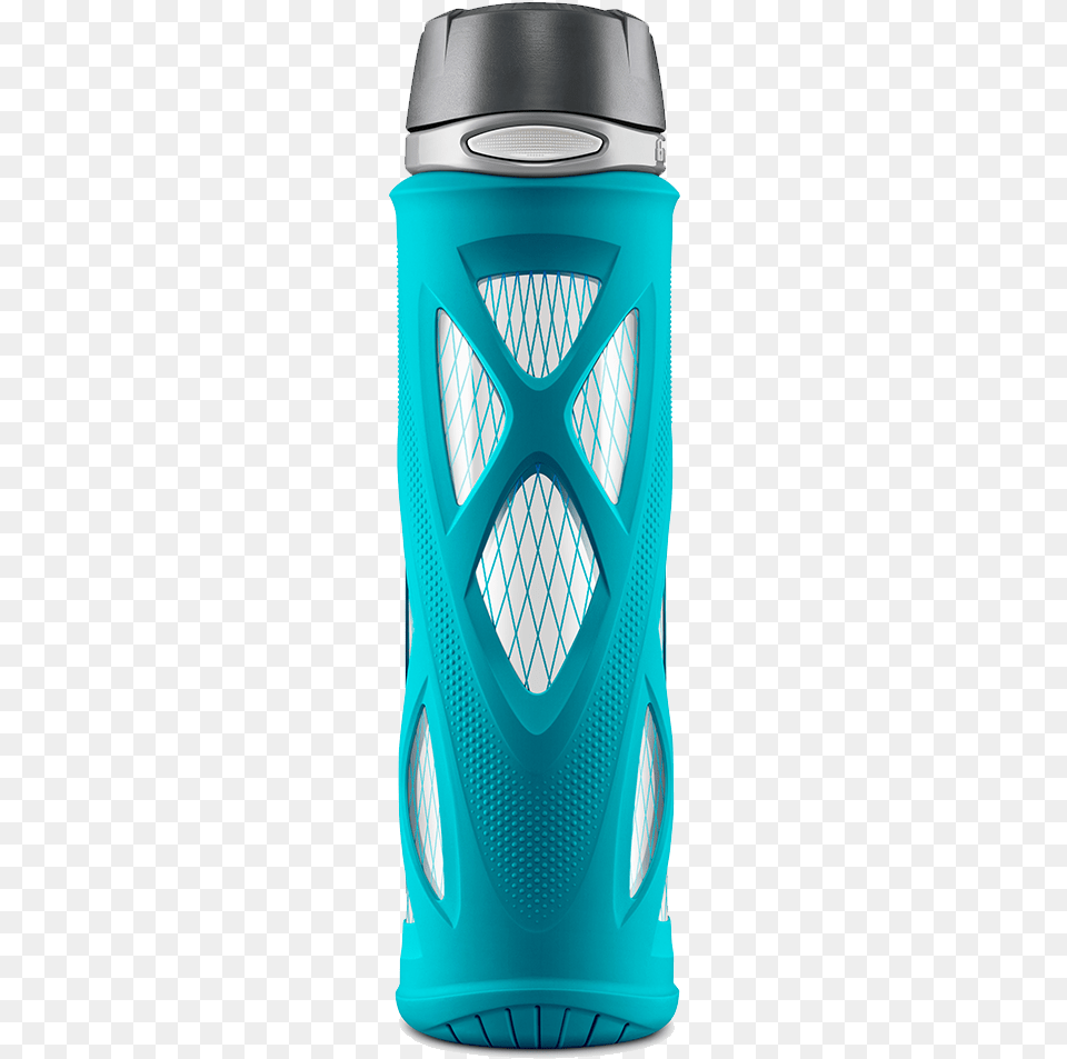 Teal Water Bottle, Can, Tin Free Png