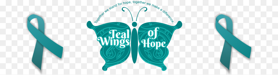 Teal Wings Of Hope Ovarian Cancer Awareness Month 2018 Australia, Accessories, Formal Wear, Logo, Tie Png Image