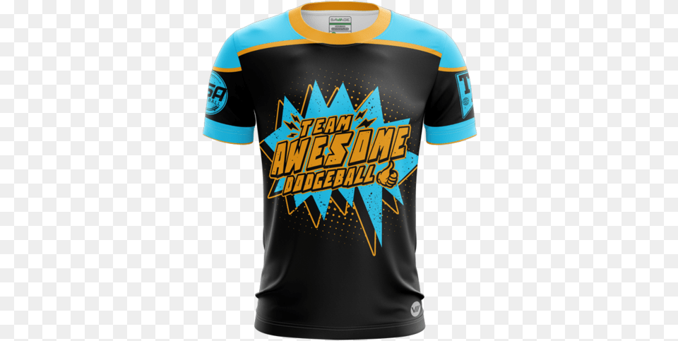 Team Awesome Dodgeball Pow Jersey Team Awesome Jersey, Clothing, Shirt, T-shirt Free Transparent Png