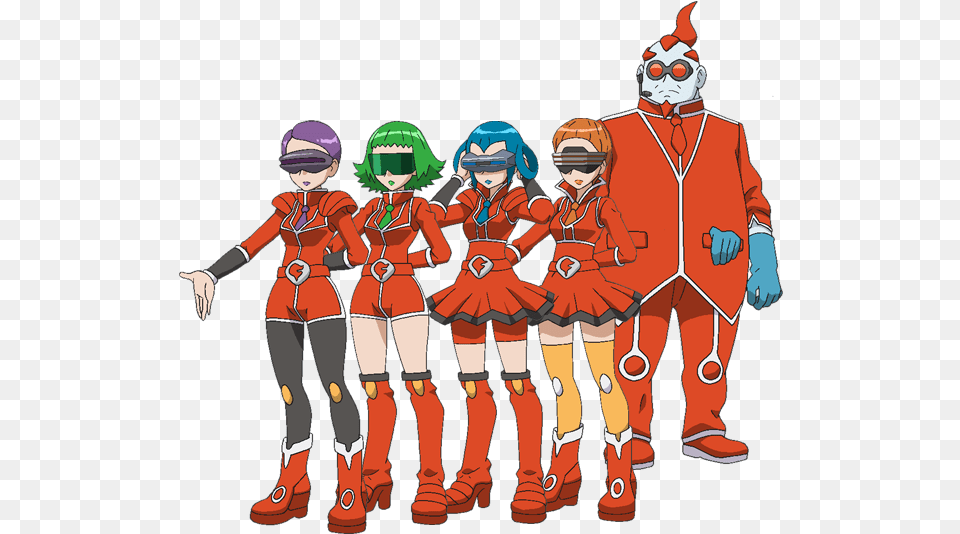Team Flare Scientists Xy Anime Team Flare Team Skull, Person, People, Adult, Man Png Image