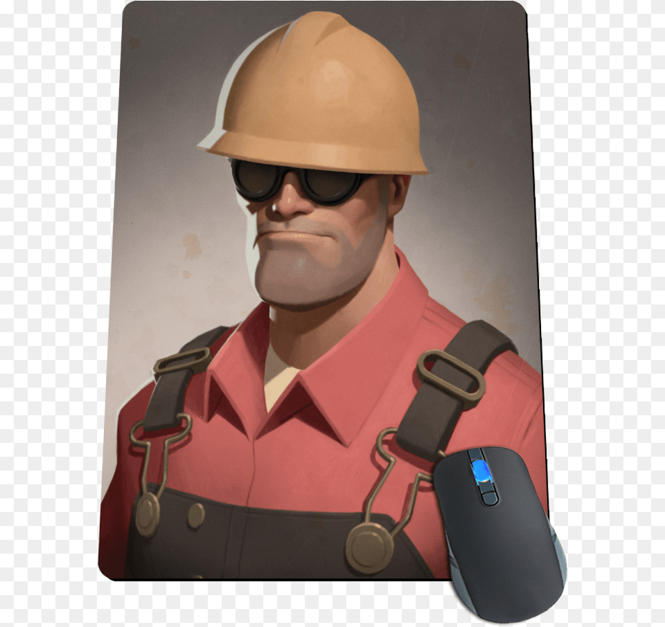 Team Fortress 2 Engineer Portrait, Clothing, Hardhat, Helmet, Accessories Free Png Download